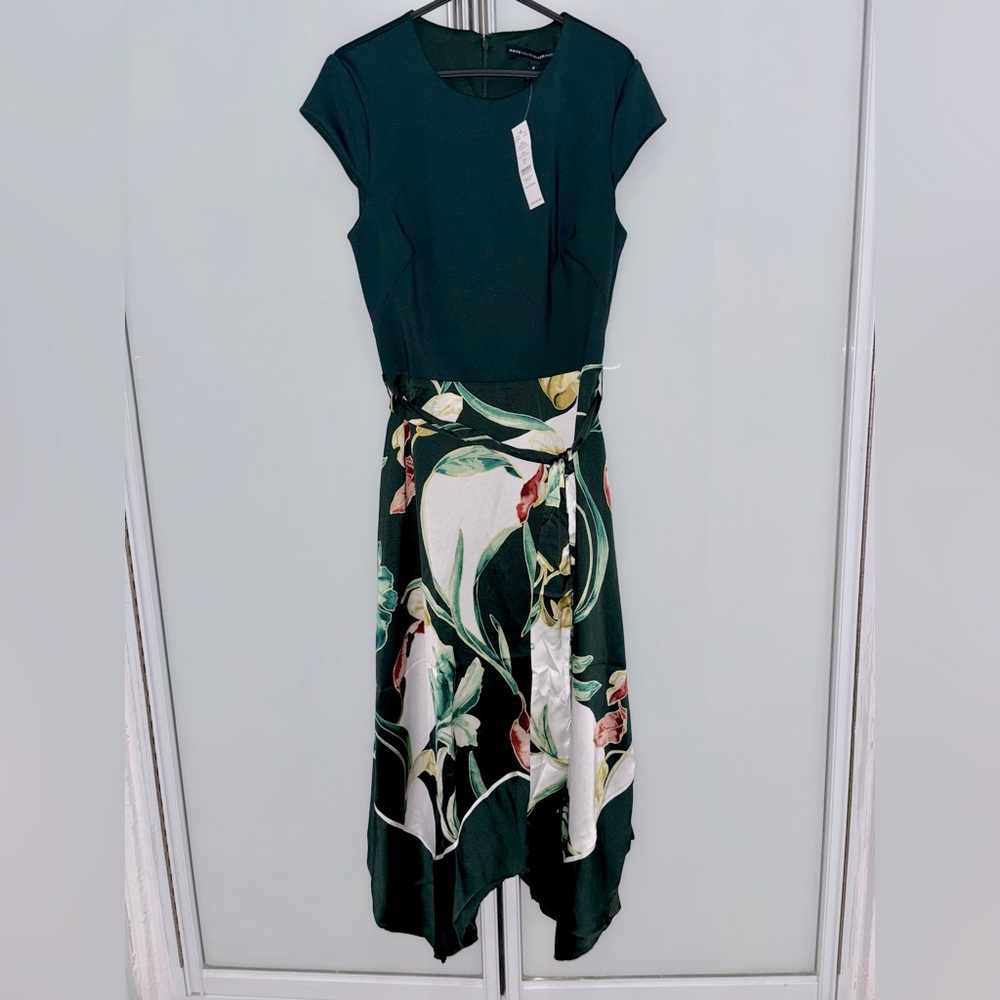 WHBM STUNNINGGGG emerald green dress